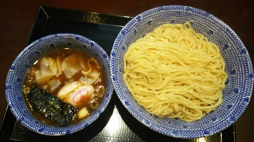 「ワンタンつけ蕎麦(中)(あつもり)」@中華蕎麦 金魚の写真