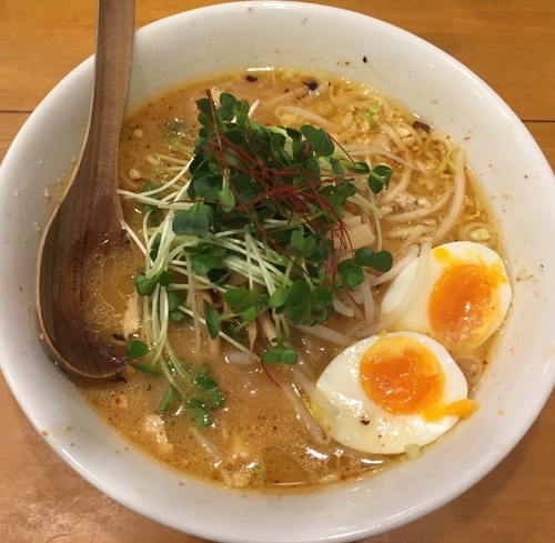 「味噌SOBA850円+塩味玉100円」@麺屋 Hulu-luの写真
