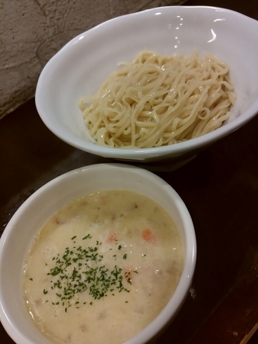 「【限定】クラムチャウダーつけ麺850円」@づゅる麺 池田の写真