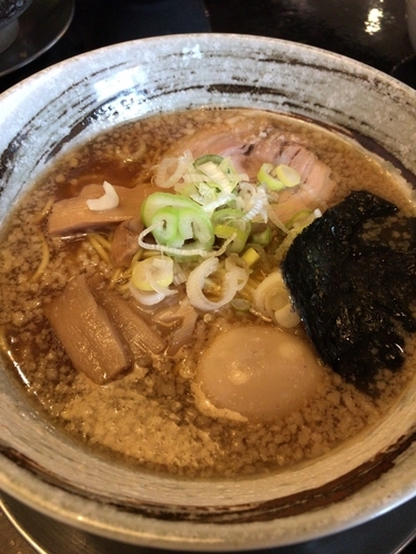 「背脂ラーメン＋味玉」@かいらぎ 二代目の写真