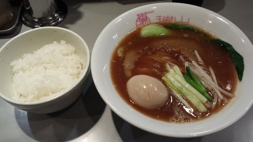 「【ラW限定】フカヒレそば1350円ライス100円ラーパス味玉」@中華蕎麦 瑞山（ZUIZAN）の写真