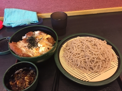 「ジャンボカツ丼セット(冷し)」@ゆで太郎 代々木東口店の写真