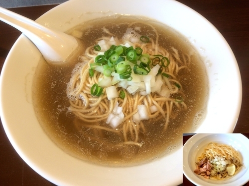 「【限定】平子煮干の白醤油かけそば（600円）＋替玉」@中華蕎麦 志の写真