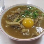 「中華そば肉入り中盛り＋生玉子」@中華そば いのたに 本店の写真