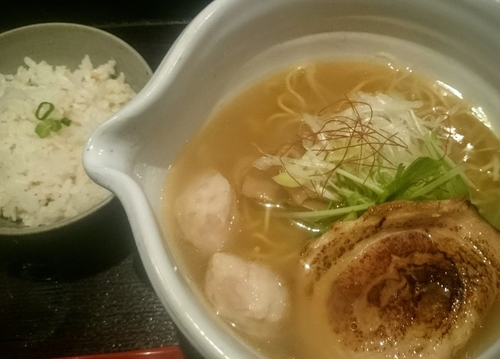 「銀笹らーめん(塩)＋半鯛めし」@麺処 銀笹の写真