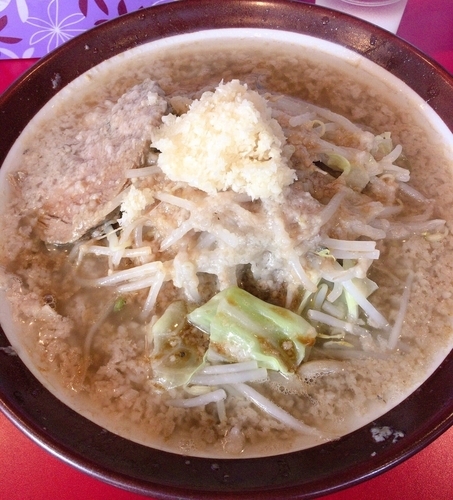 「ラーメン 極太麺 ニンニク 背アブラ 味濃いめ」@ラーメン蘭の写真