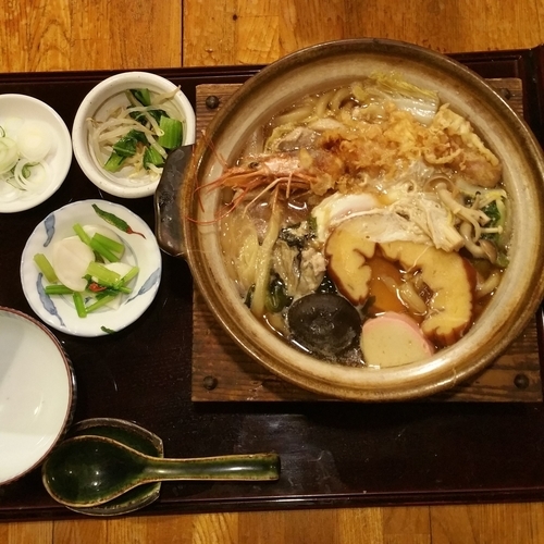 「なべやきうどん」@そば処 箱根乃庵 香川店の写真