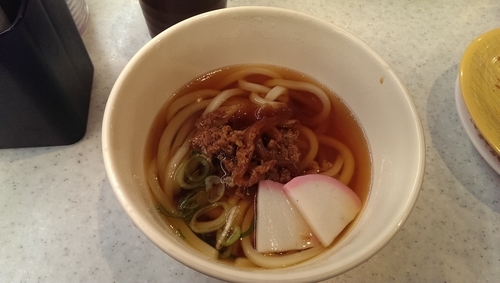 「肉うどん」@かっぱ寿司 アクロスプラザ若葉台店の写真