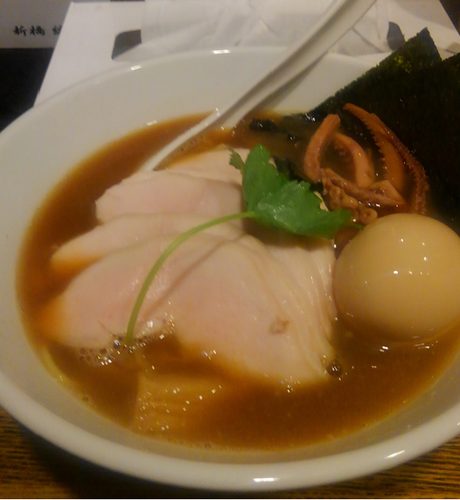 「特製烏賊干し鶏白湯醤油そば」@新橋 纏の写真