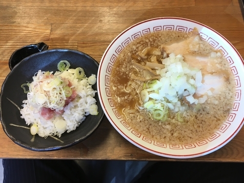 「蔵出ししょうゆラーメンまったり+ねぎとろ丼／￥600+300」@喜多方食堂 浅草本店の写真