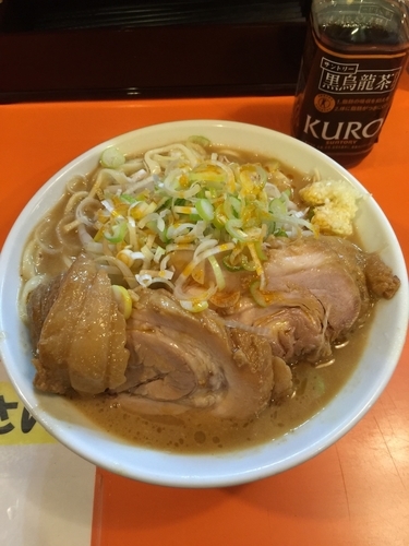 「ミニラーメン豚一切れ+豚券 840円」@ちばからの写真