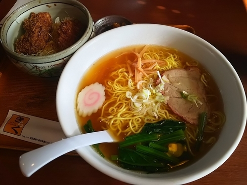 「ミニひれかつ丼＋ラーメン」@きらくの写真