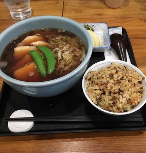 「とりそば（定食・麺固め￥900）」@とりそば 若松の写真