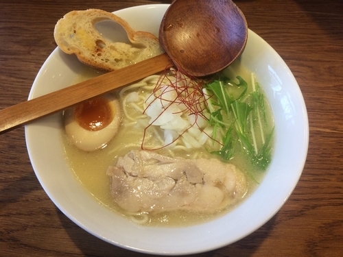 「濃厚鶏たけらーめん」@鶏白湯中華そば 鶏たけ商店の写真