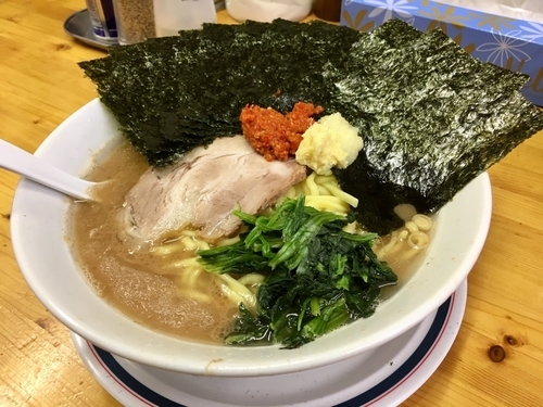 「海苔ラーメン 中1.5玉 (カタメ) ¥780」@横浜家系ラーメン 武蔵境つばさ家の写真
