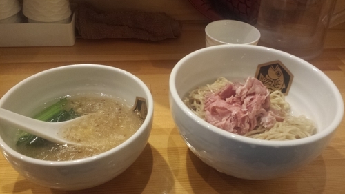 「真鯛つけ麺＋雑炊セット 1000円」@真鯛らーめん 麺魚の写真