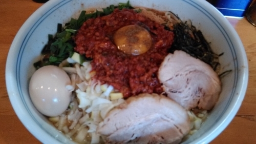 「【限定C】台湾しおまぜそば+追い飯（特盛）」@ファットンの写真