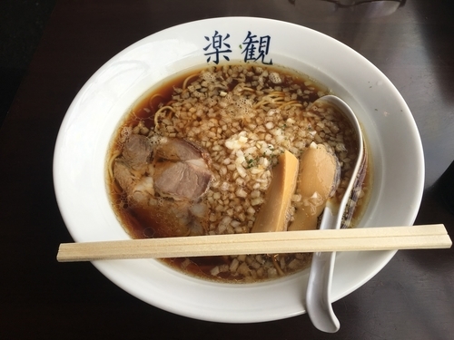 「琥珀ラーメン」@楽観 立川の写真