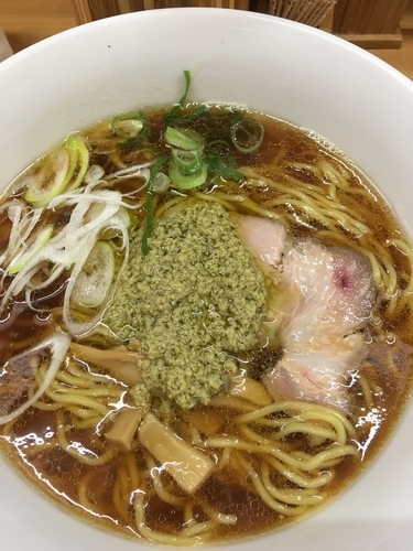 「醤油そば～牡蠣のアヒージョ添え」@中華そば 大井町 和渦の写真