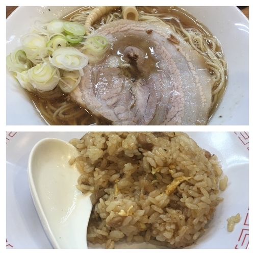 「煮干し醤油ラーメン＋チャーハン（小）」@麺屋 瑞風の写真