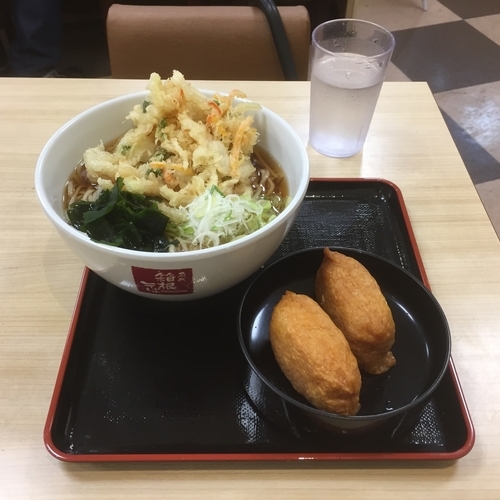 「かき揚げ天そば」@名代 箱根そば 祖師ヶ谷大蔵店の写真