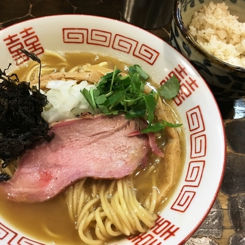 「【限定】濃厚渡り蟹そば(ガーリックライス付)」@特級鶏蕎麦 龍介の写真