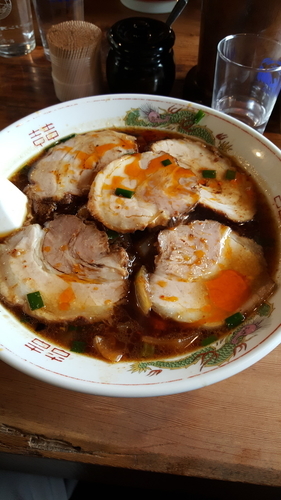 「アリランチャーシュー中　辛め」@アリランらあめん 八平の写真