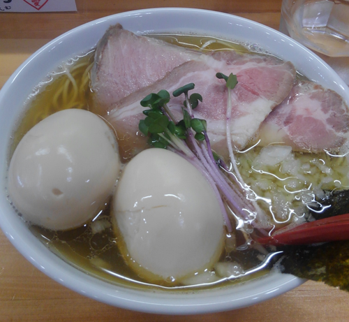 「煮干100%らーめん 【淡麗】 味玉」@めんや天夢の写真