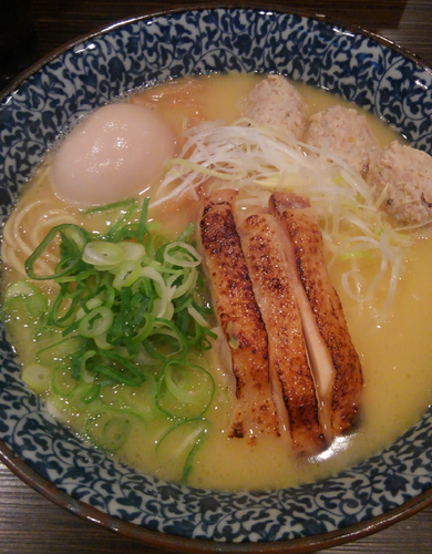 「濃厚鶏そば 味玉 鶏肉団子」@鶏そば 一瑳の写真