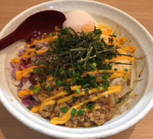 「みそまぜそば750円+ ジャンク大好き150円」@麺小屋 てちの写真