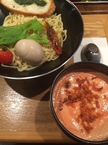 「11月の研究麺 海老つけ麺+貝柱入り焼売」@新潟 三宝亭東京ラボ 中目黒店の写真