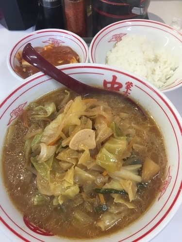 「味噌タンメン780円+定食180円」@蒙古タンメン中本 草加店の写真
