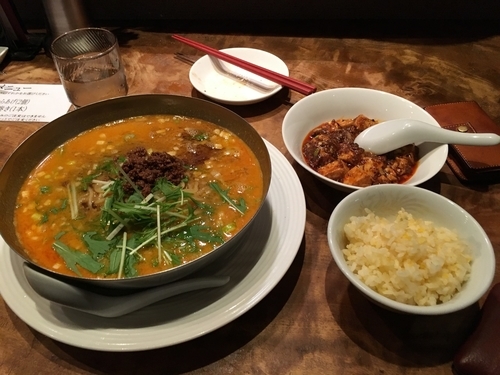 「担々麺セット＋ミニ麻婆豆腐」@四川厨房 美 <mei>の写真