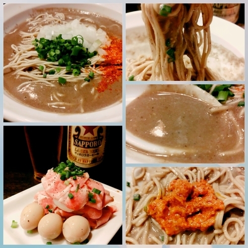 「【限定】極濃焼き味噌鬼煮干し850円＋肉増し他」@灰汁中華 丿貫 福富町本店の写真