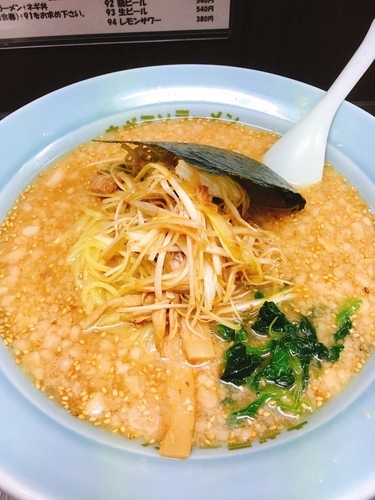 「ネギ白味噌ラーメン 中盛」@ラーメンショップ椿 ひたちなか店の写真