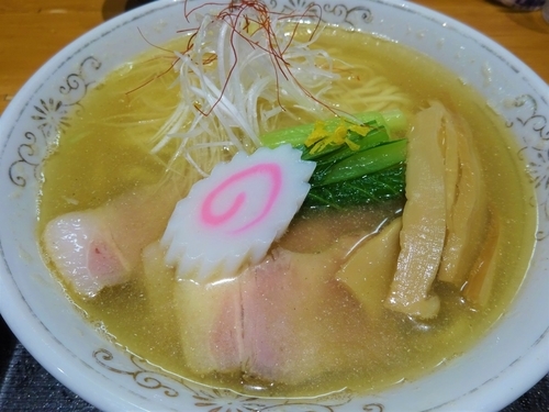 「塩そば 750円 ＋炊き込みご飯 180円」@中華そば 勝本の写真