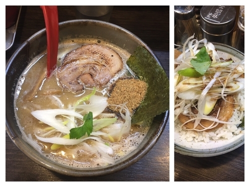 「らあめん(並)730円+チャーシュー丼300円」@つけめん 眞司 其のニの写真