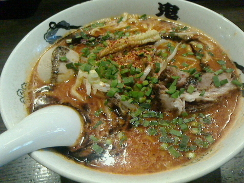 「味たま、半ライス、カラ増し、シビ普通」@カラシビ味噌らー麺 鬼金棒の写真