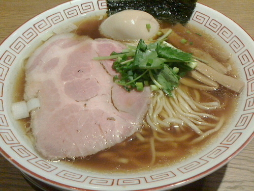 「味たま中華そば、大盛り」@中華そば 二階堂の写真