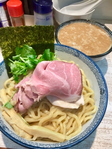 「【平日限定】つけそば(アツ盛り)￥880＋大盛り￥100」@中華そば 四つ葉の写真