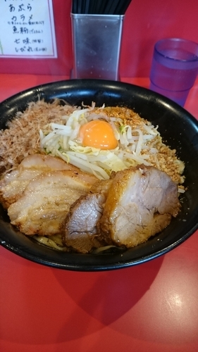 「まぜそば 豚増し そのまま」@麺屋 桐龍の写真