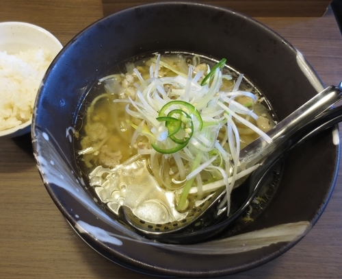 「青唐そば（中辛）＋サービス小ライス　780円」@青唐爽麺ハルクの写真