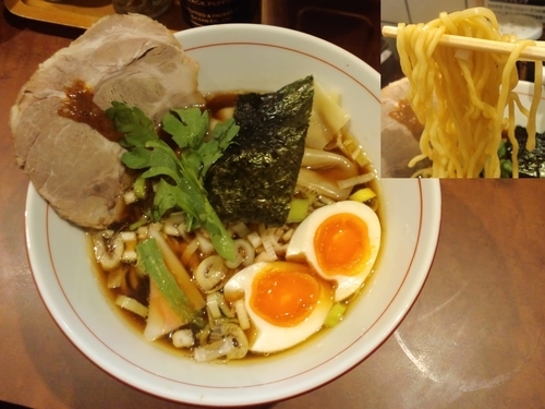 「醤油ラーメン味玉750円」@麺屋 横浜 にぼし堂の写真
