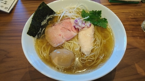 「味玉入り煮干しそば・・750円」@mojamojaの写真