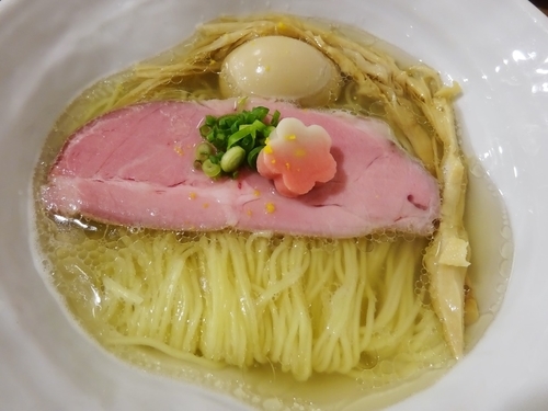 「鯛塩そば 800円 ＋ 鯛茶漬け （無料サービス券利用）」@鯛塩そば 灯花 本店の写真