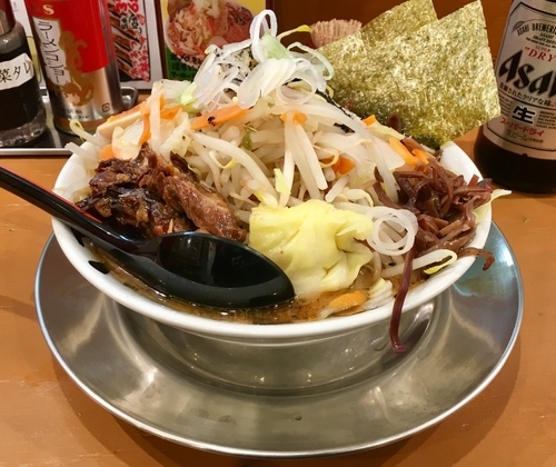 「おっぺしゃん野菜のせラーメン 890円」@らーめん おっぺしゃん 弥生台店の写真