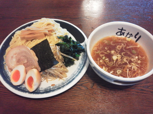 「つけ麺全部乗せ（中盛）」@麺 あがり 宜野湾店の写真