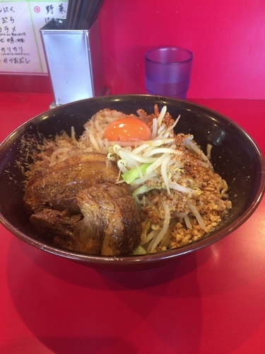 「まぜそば 七味 カリカリ」@麺屋 桐龍の写真