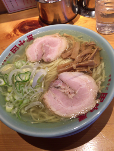 「中華そば（こってり鶏油）７８０円+大盛り１００円」@中華そば 田中屋の写真