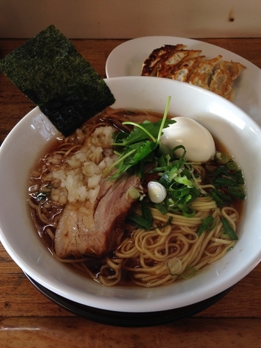 「ラーメン 味玉(ラーパス) 餃子」@ラーメン 一樹の写真